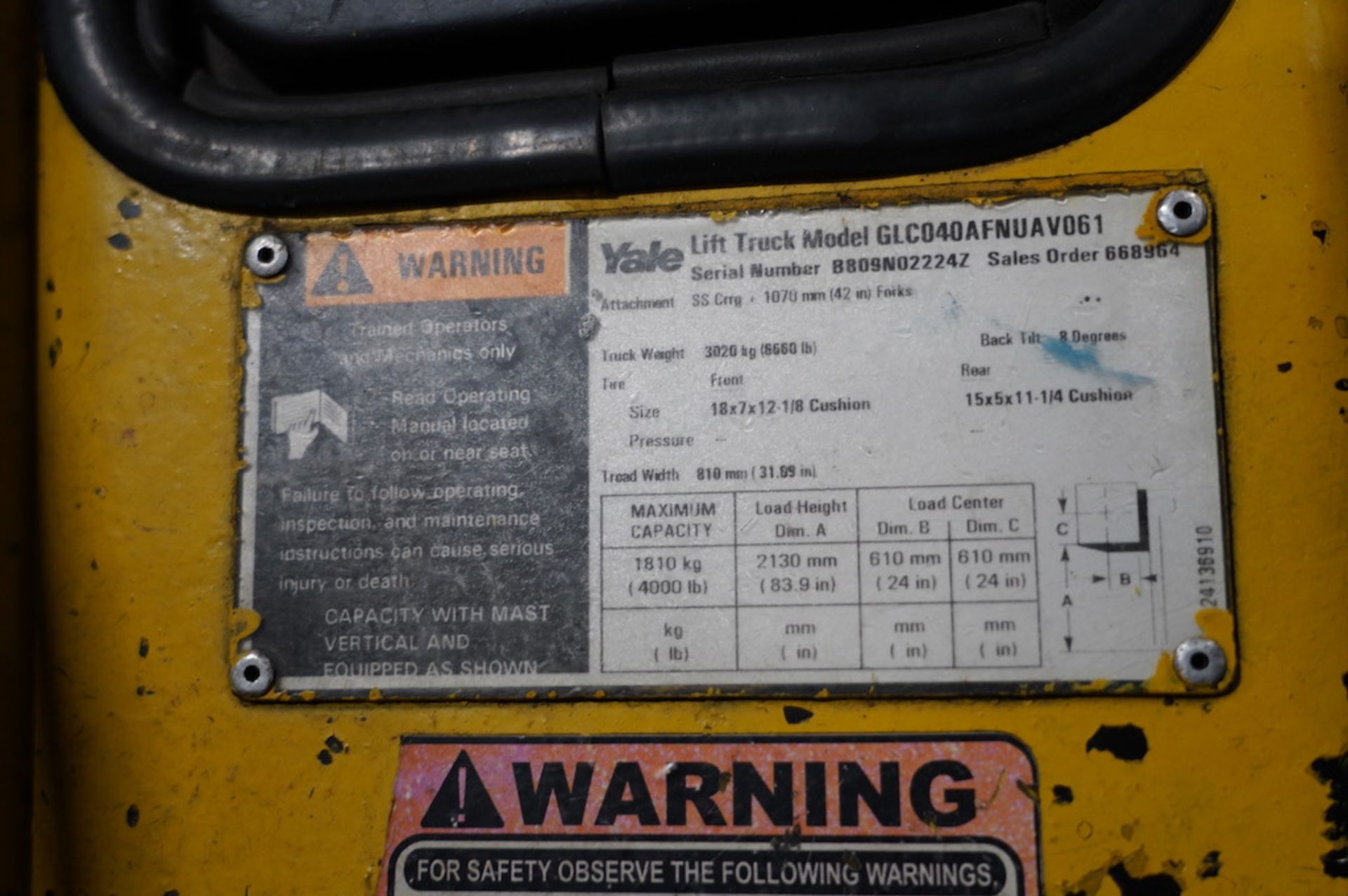 Yale 4,000 Lb Fork Lift Truck - Image 12 of 12