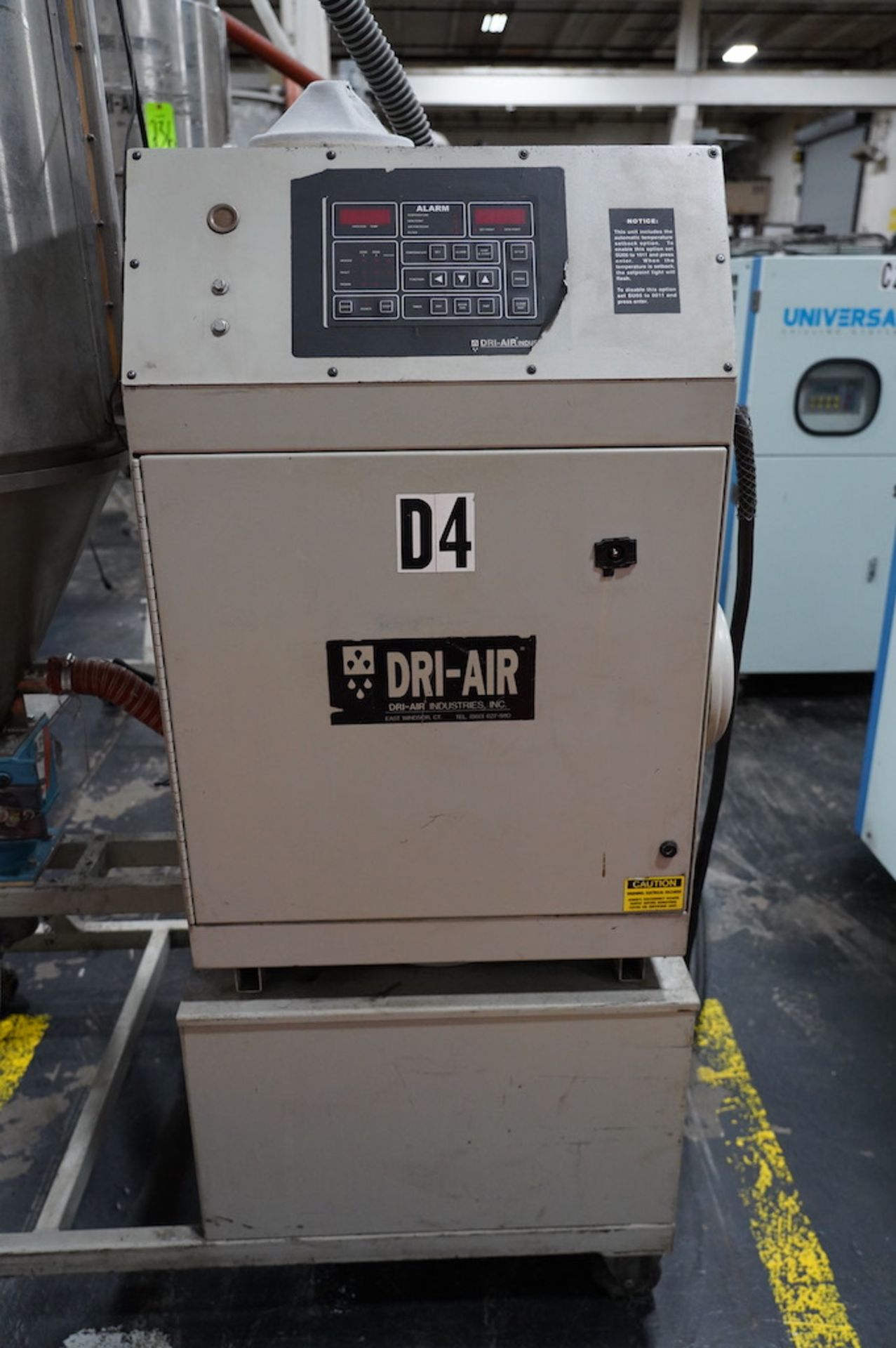 Dri-Air RH300 Stainless Steel Hot Air Drying Hopper with Shini Loader - Image 4 of 10