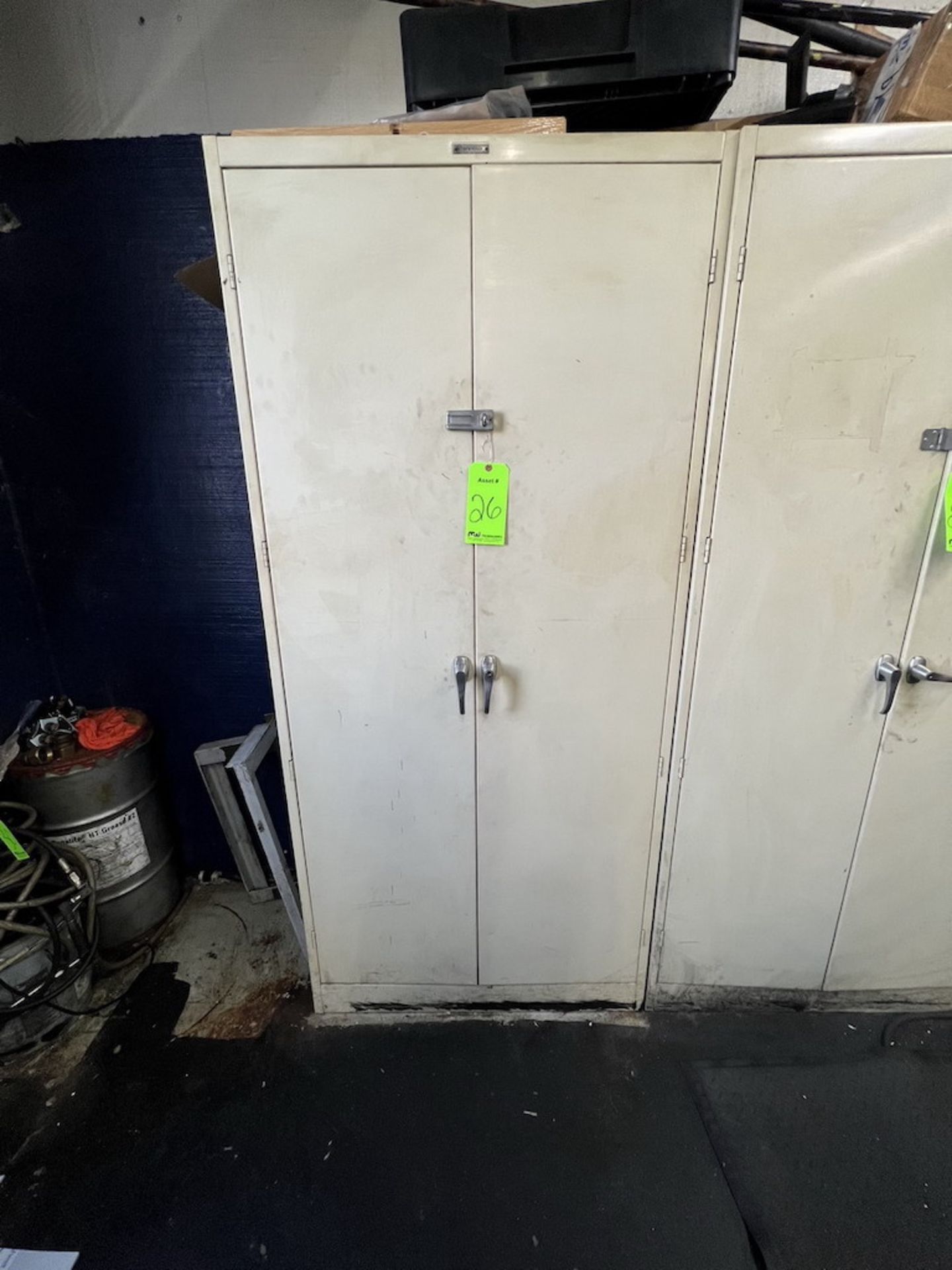 (2) 18'' W x 36'' L x 78'' H, Tennsco 2-Door Storage Cabinets, with Misc. Contents