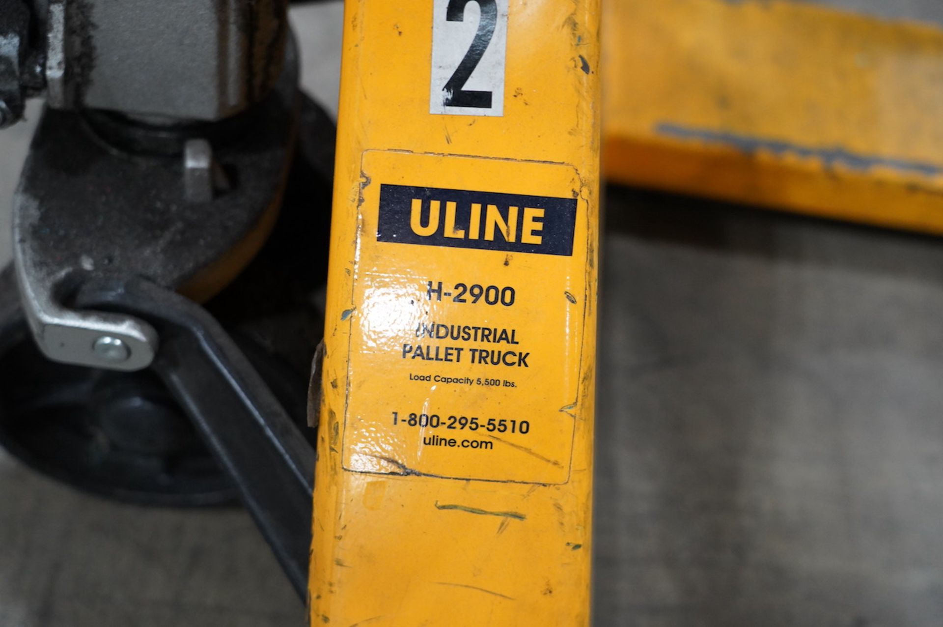 Uline 5500 lbs. Capacity Hand Hydraulic Pallet Truck - Image 2 of 3