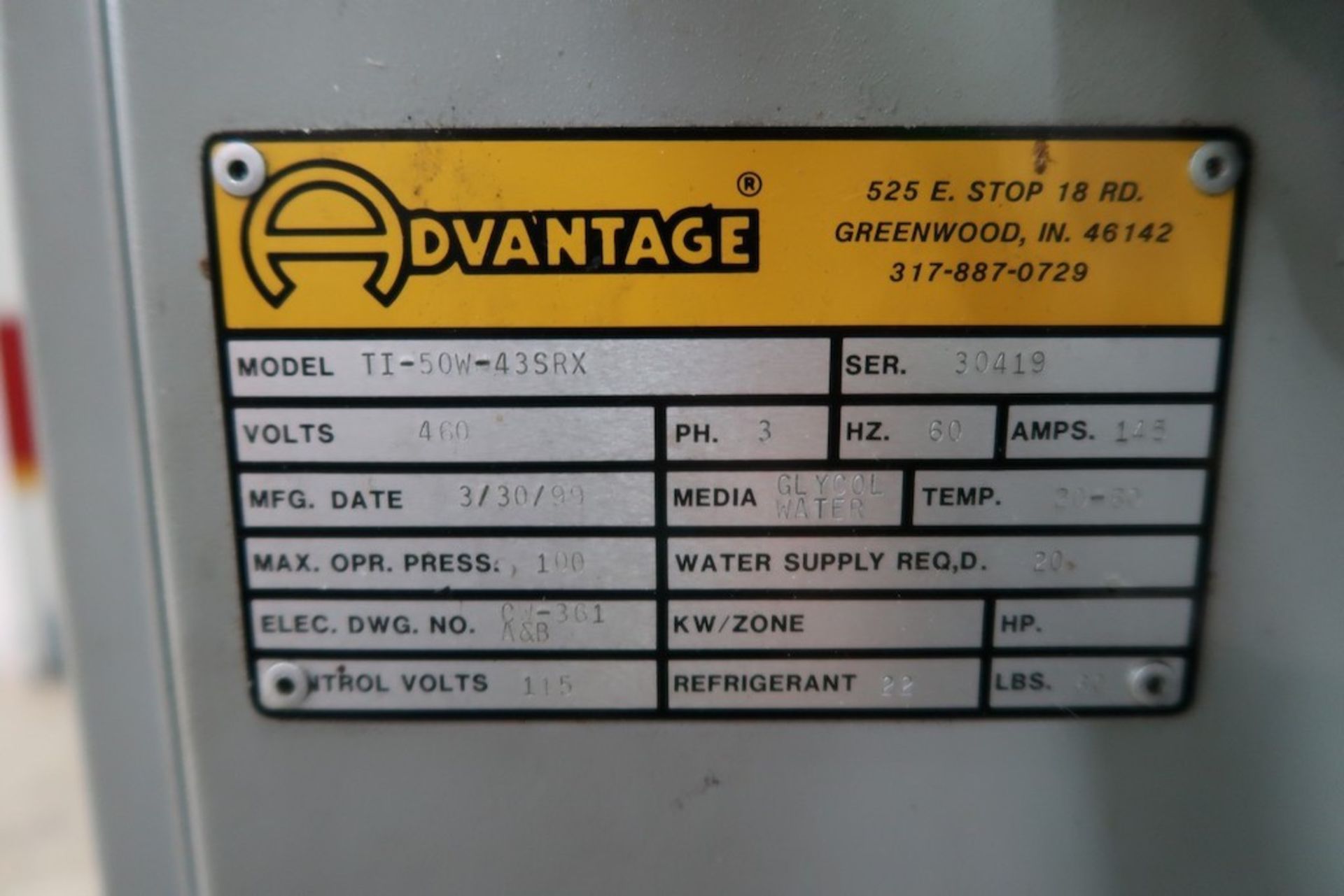 Advantage TI-50W-43SRX Glycol/Water Chiller - Image 9 of 9