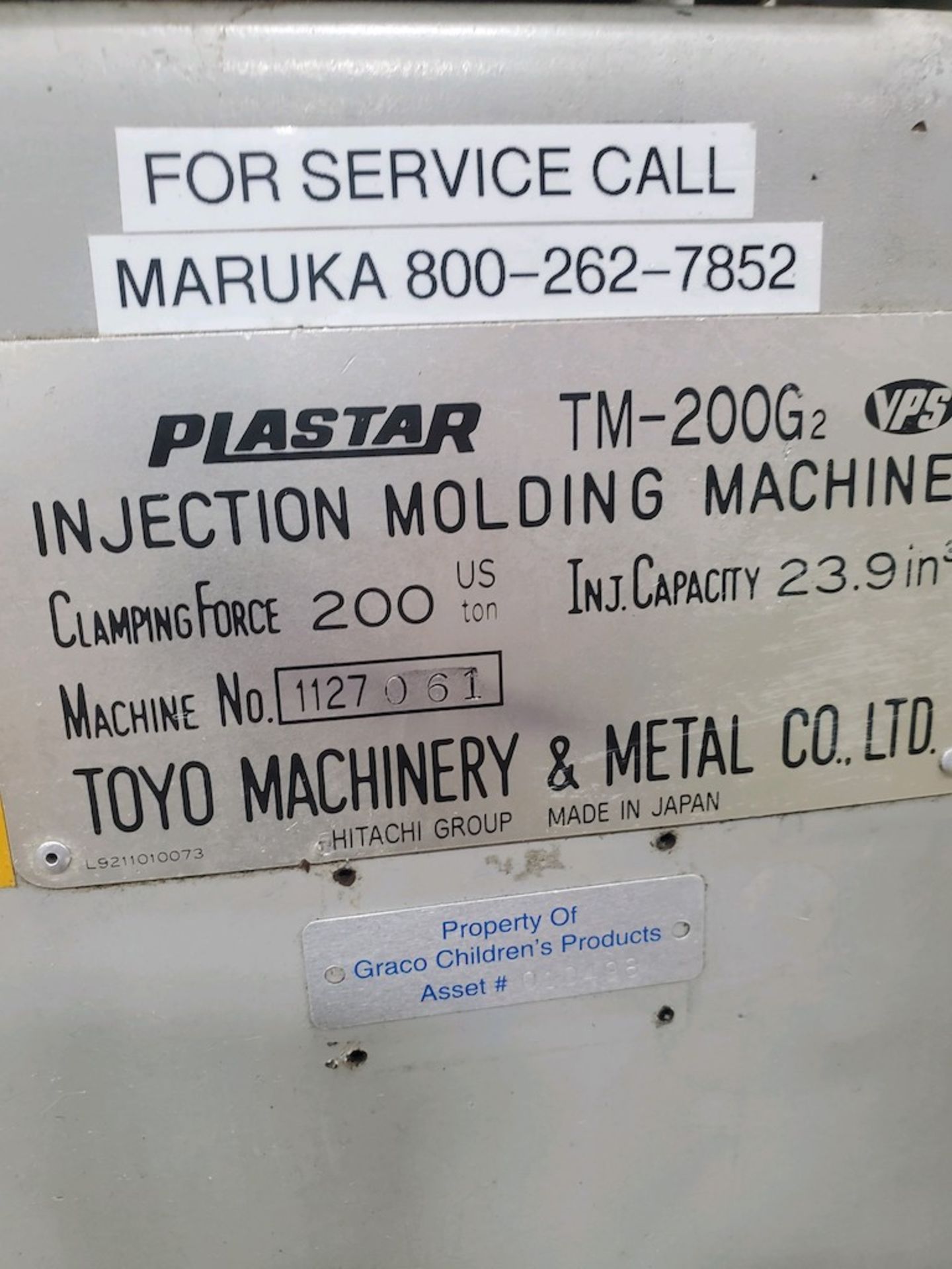 Toyo 200 Ton Injection Molding Press - Image 6 of 6