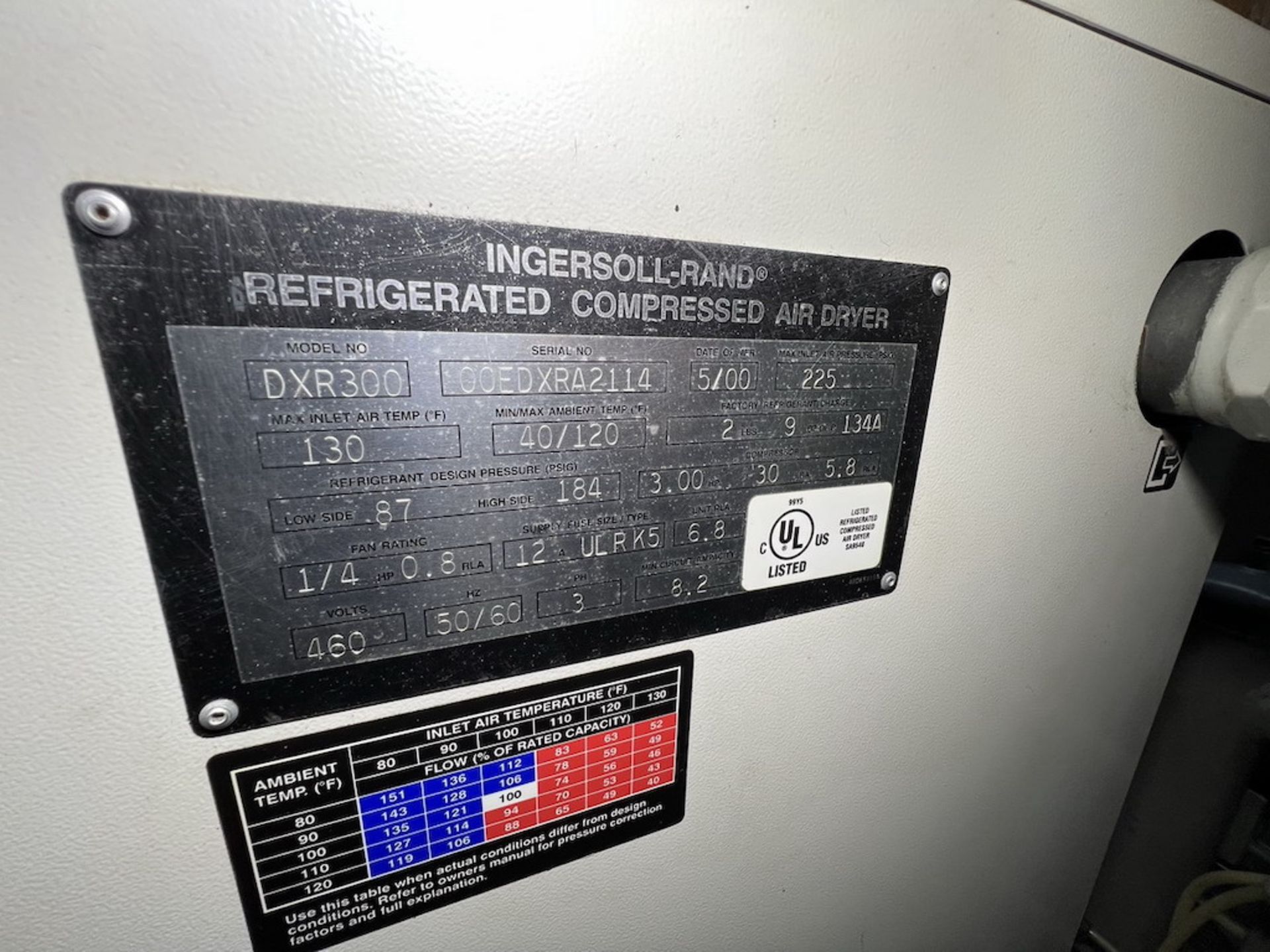 Ingersoll-Rand Refrigerated Compressed Air Dryer, - Image 5 of 11