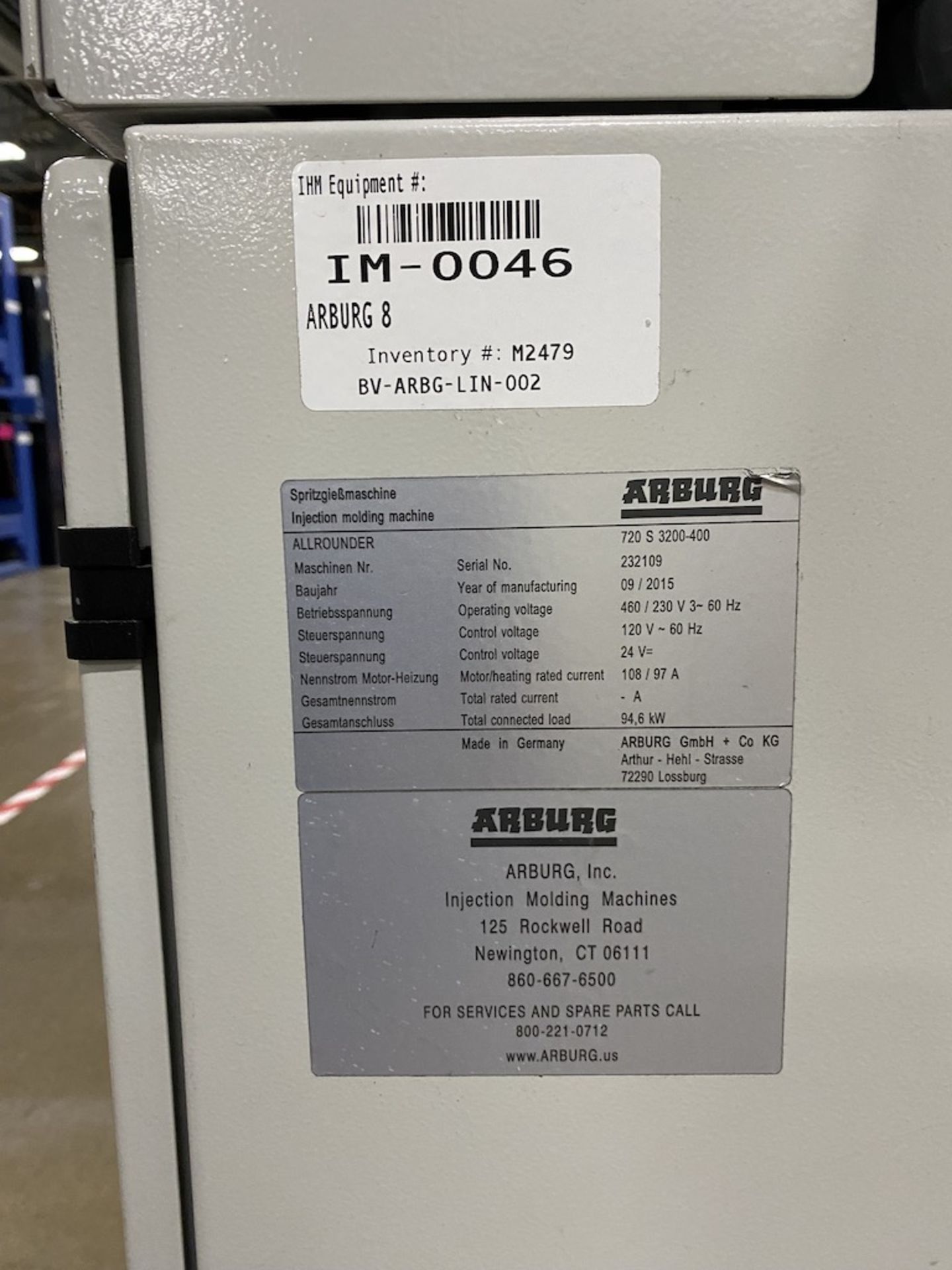 Arburg 320 Metric Ton Injection Molding Press w/Arburg Robot, New in 2015 - Bild 8 aus 8