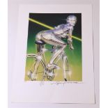 Hajime Saroyama (B.: 1947 Imabari, Ehime, Japan), Sexy Robot, Bicycle, limited print on paper,