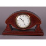 A wooden mantel clock, addressed Walker & Hall Ltd on the dial. 1st half 20th century..