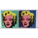 Andy Warhol (Pittsburgh,1928 - 1987New York ),(attributed to), Marilyn Invitation (2x)