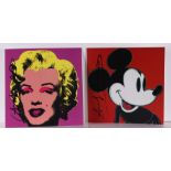 Andy Warhol (Pittsburgh, , 1928 - 1987New York ),(attributed to), Marilyn & Mickey Invitation