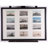 A photo collage containing (9) original photos of ships of the HAL: Holland America Line.