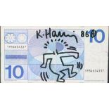 Keith Haring (Reading, Pennsylvania 1958 - 1990 New York, USA) (attributed to), 10 guilder note,