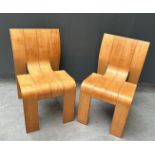 Two so-called strip chairs design 1974,Gijs Bakker (b.: 1942 Amersfoort).