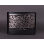 Keith Haring (Reading, Pennsylvania 1958 - 1990 New York) (after), black vase.