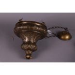 A 19th century copper God lamp.