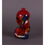 Ioan Nemtoi (b.:Trusesti, Dorohoi,Romania 1964), A colored glass twisted vase. Signed.