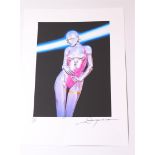 Hajime Saroyama (B.: 1947 Imabari, Ehime, Japan), Sexy Robot, limited print on paper, signed,