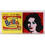 Andy Warhol (Pittsburgh, , 1928 - 1987New York ),(attributed to), Liz Invitation &Brillo Invitation