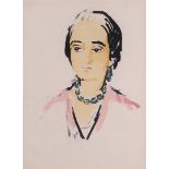 Kees van Dongen (Rotterdam 1877 - 1964 Monte Carlo)Tête de Femme, pochoir print,