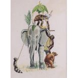 Marinus Harm "Rien"Poortvliet (Schiedam 1932 - Soest 1995), The elephant ride