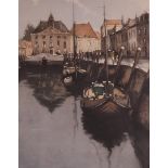 Roger Hebbelink (Brussels 1912 - 1987), The Port of Bergen op Zoom,