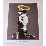 Banksy (b.: 1974) (after), Forgive us our trespassing, poster.