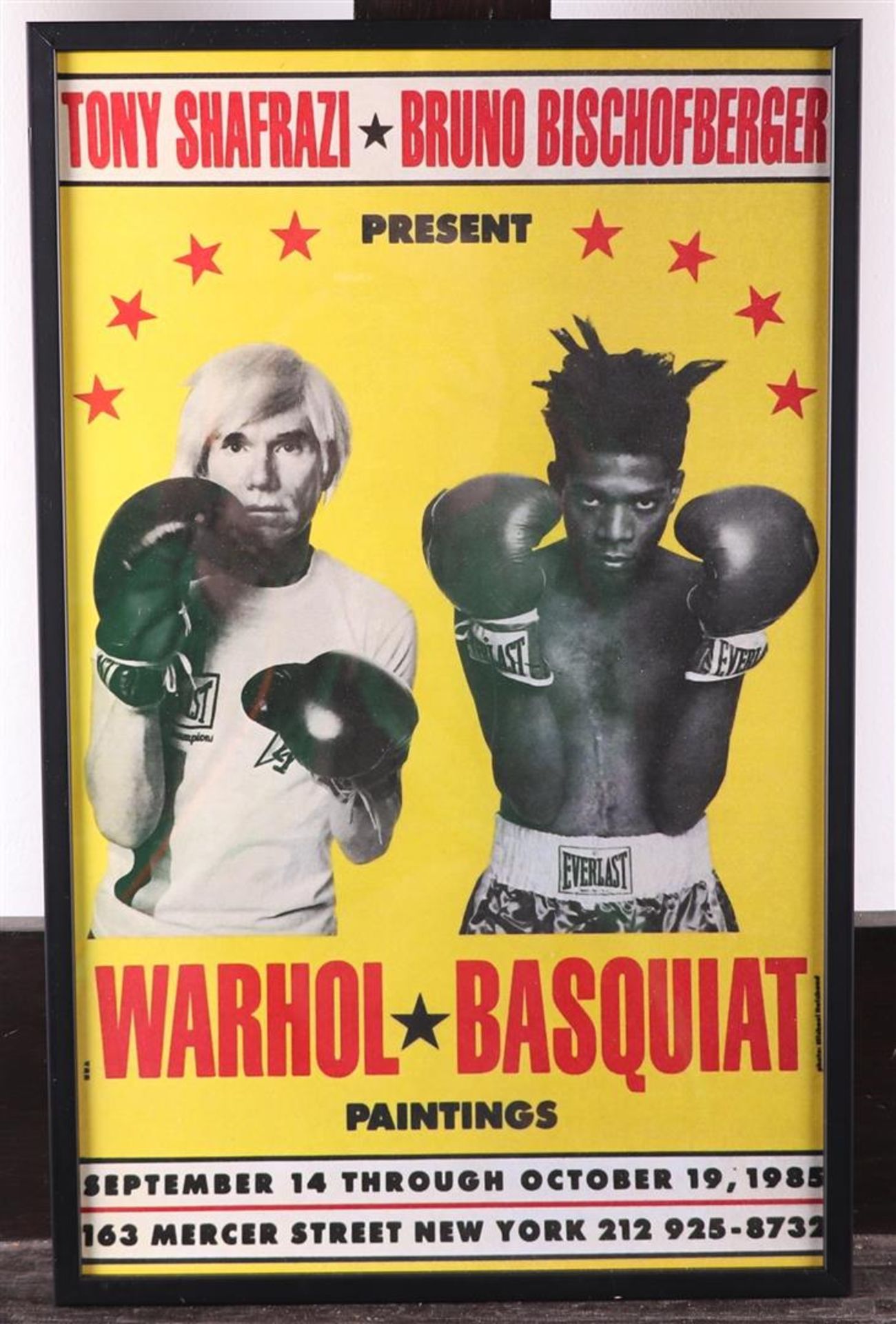 Warhol * Basquiat Boxing Poster, Exhibition New York 1985. Reissue.
