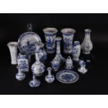 A large lot of pottery, all marked. Porcelain Fles