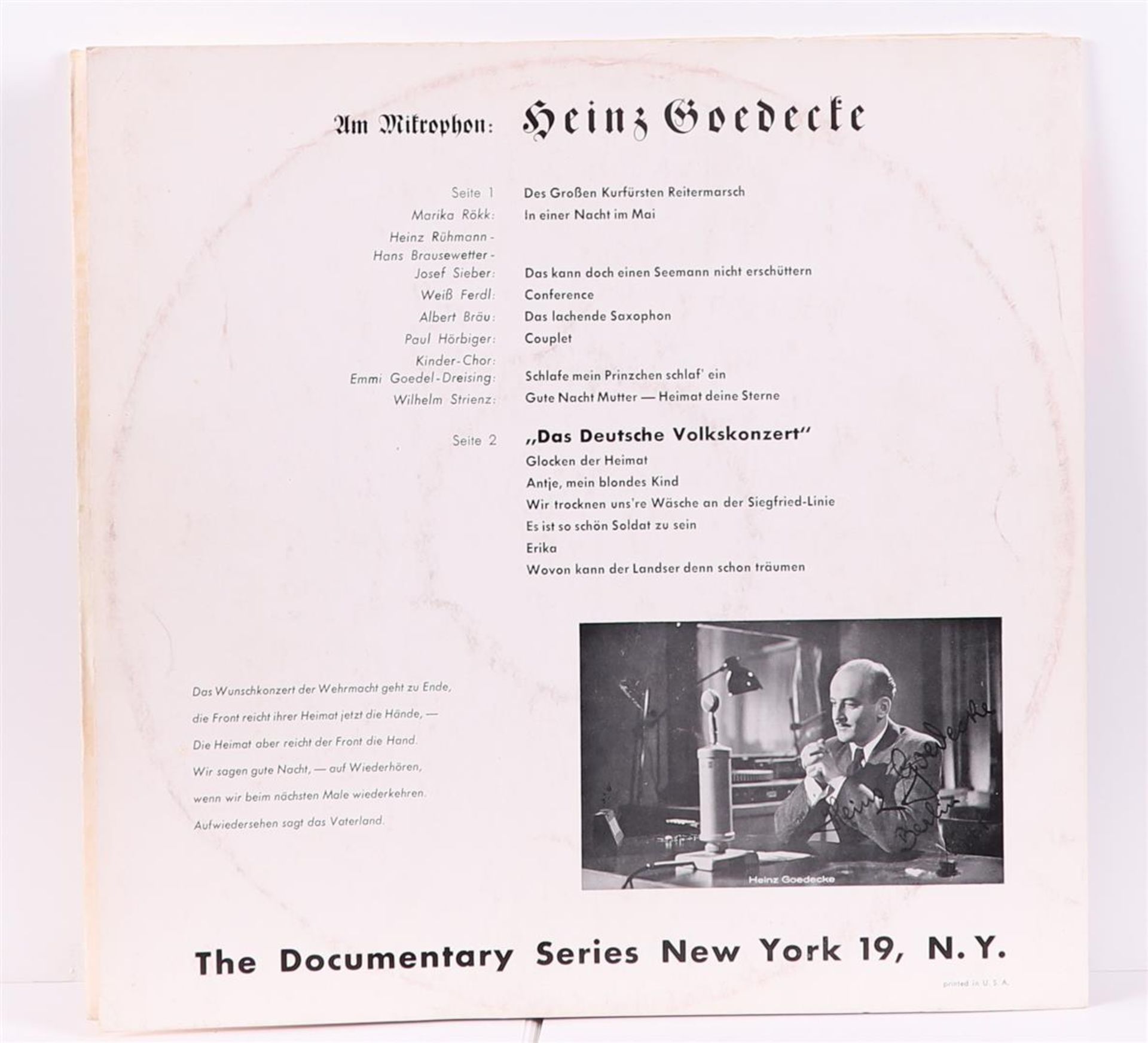 WWII study material: A lot consisting of 5 records from the Documentary Series - Image 7 of 7