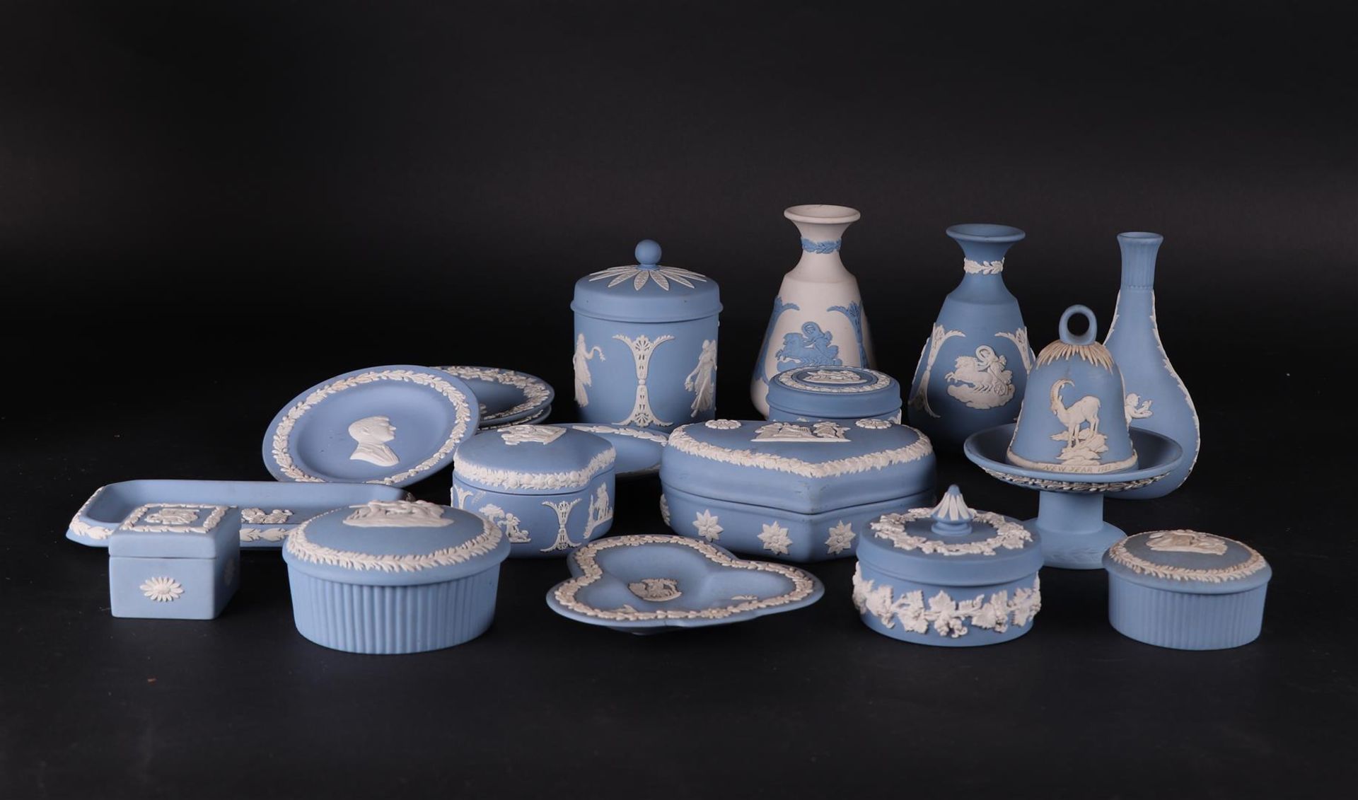 A large lot of various Jasperware objects. Wedgwood, 20th century. - Image 2 of 3