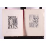 After Edgar Degas, Two lithographic prints after work by Degas.