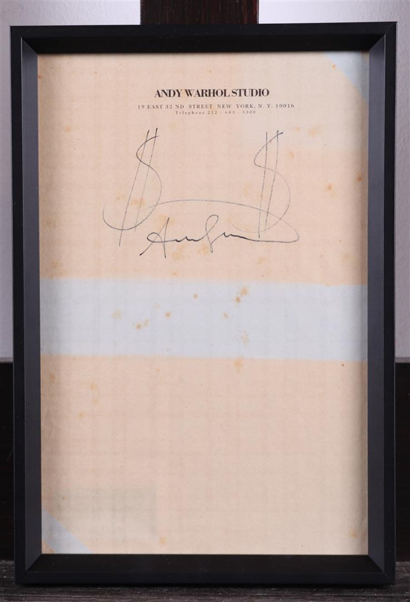 Andy Warhol (Pittsburg 1928 - 1987 New York), (after), Dollar Signes, on stationery, with signature, - Image 2 of 4