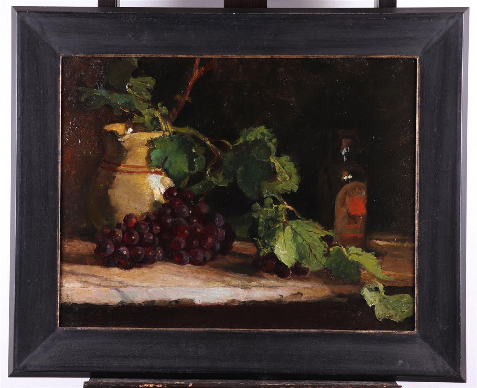 Jurgen "George" Pletser (Rotterdam 1871 - 1942), Still life with grape vine - Image 2 of 5