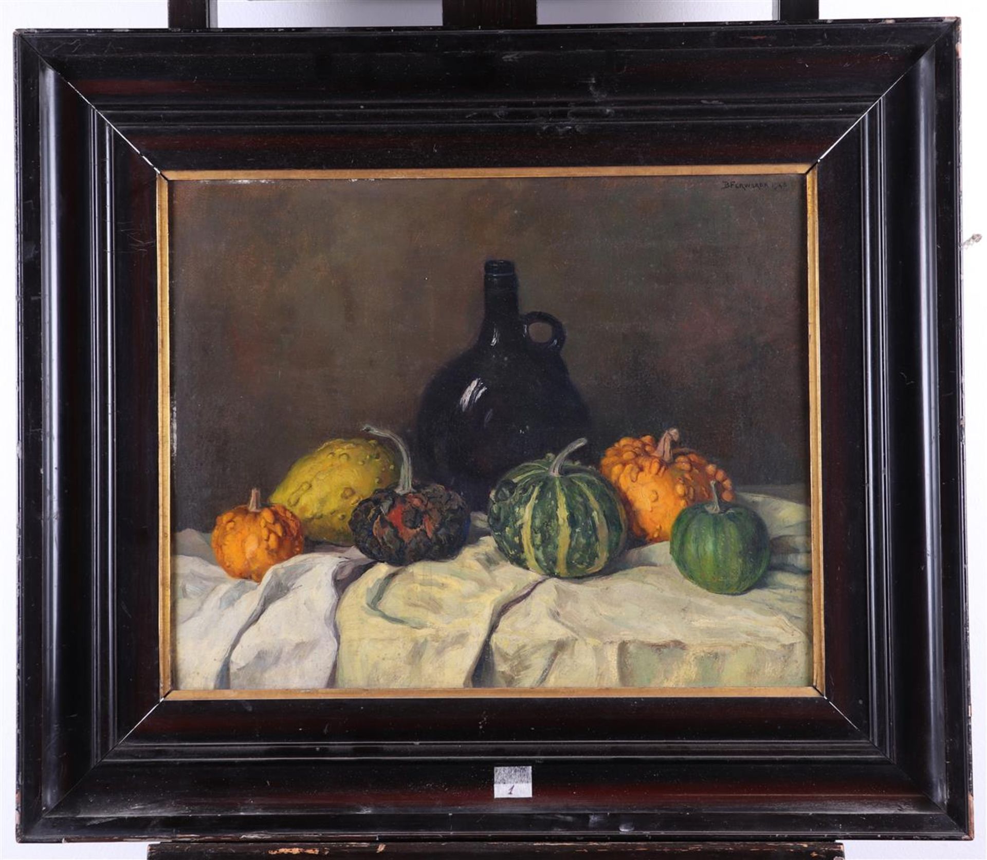 Barend Ferwerda (Amsterdam 1880 - 1958 Heelsum), Still life with gourds, - Image 2 of 4