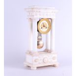 White marble column clock, address "Le Roy, Paris", France ca, 1850.