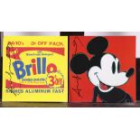 Andy Warhol (Pittsburgh, , 1928 - 1987 New York ),(after), Mickey Invitation & Brillo Invitation(2)
