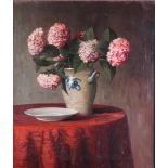 Hendrikus Petrus Bullens (Stiphout 1909 - 1983 Helmond), Still life of flowers in a Cologne pot.