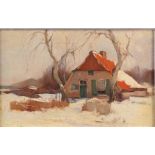 Xeno Munninghoff (Deventer 1873 - 1943 Barneveld) (attributed to), Winter landscape with farmhouse