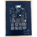 Jean Michel Basquiat (New York 1060 - 1988) (after), Tuxedo, with label and numbering "7/250",