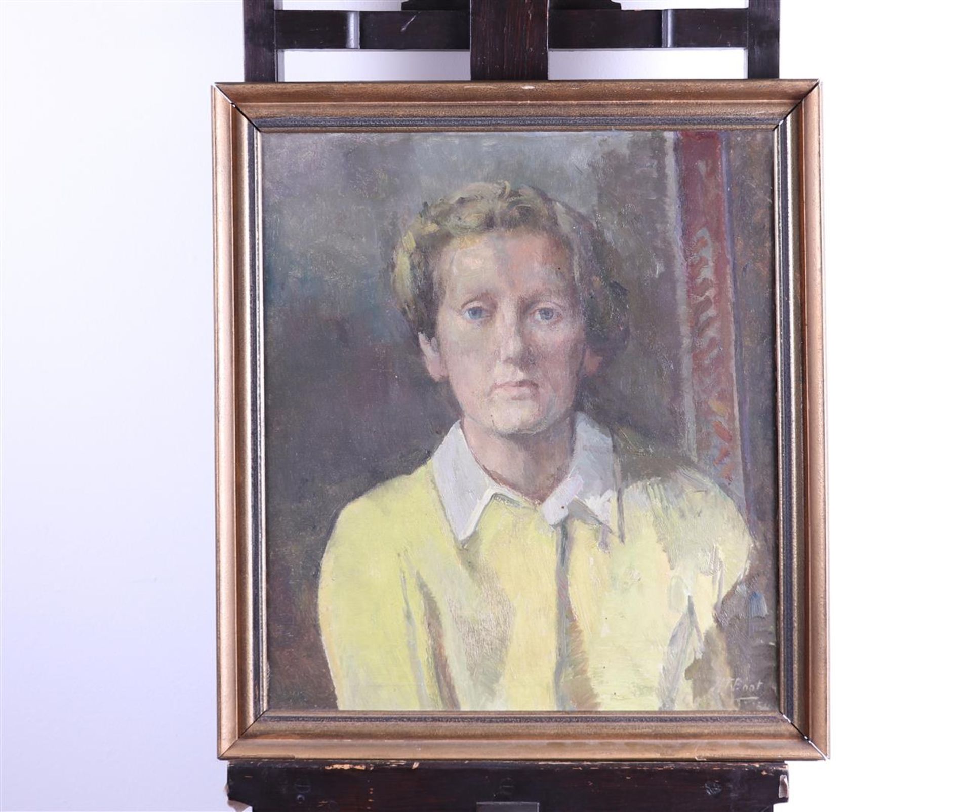 Henri Frédéric Boot (Maastricht 1877 - 1963 Haarlem), Portrait of a lady in yellow dres - Image 2 of 4