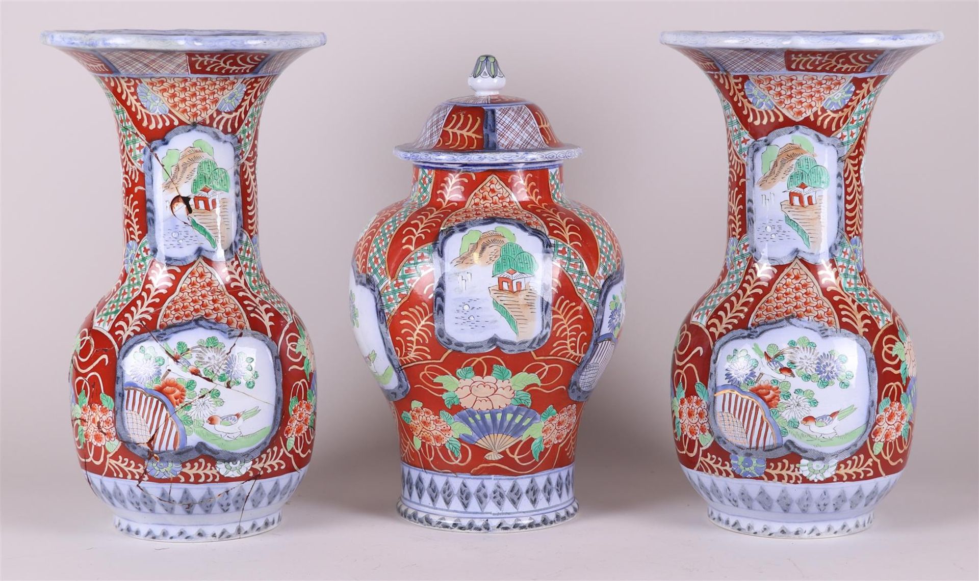 An earthenware Imari-style cabinet set, Petrus Regout, Maastricht. - Image 2 of 2