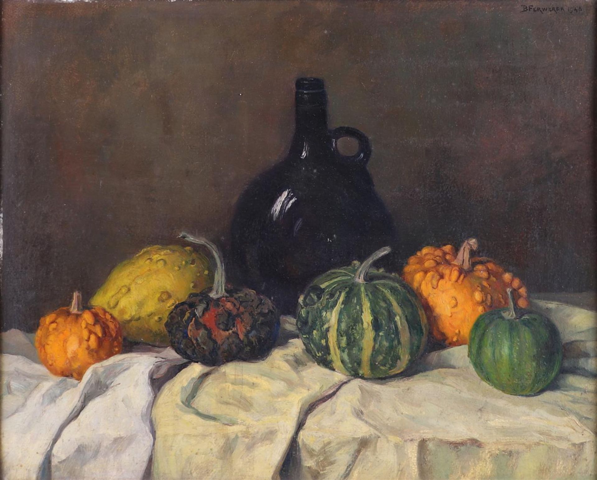 Barend Ferwerda (Amsterdam 1880 - 1958 Heelsum), Still life with gourds,