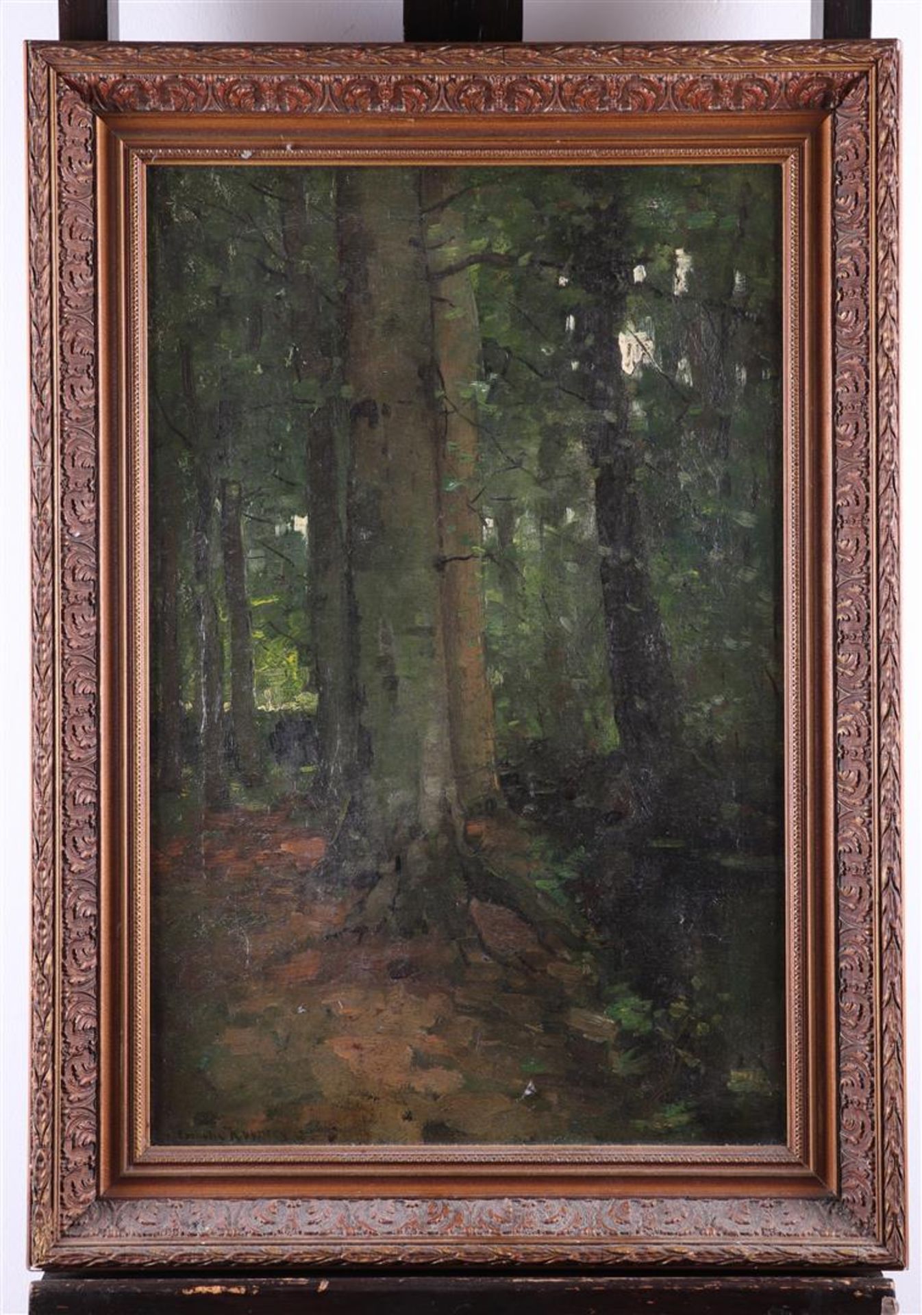 "Cornelis" Marinus Kuypers (Rijswijk 1896 - 1981 The Hague), Beech trees along a forest stream,  - Image 2 of 4