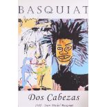 Exhibition poster Jean Michel Basquiat, "Dos Cabezas", 1982. facsimile.