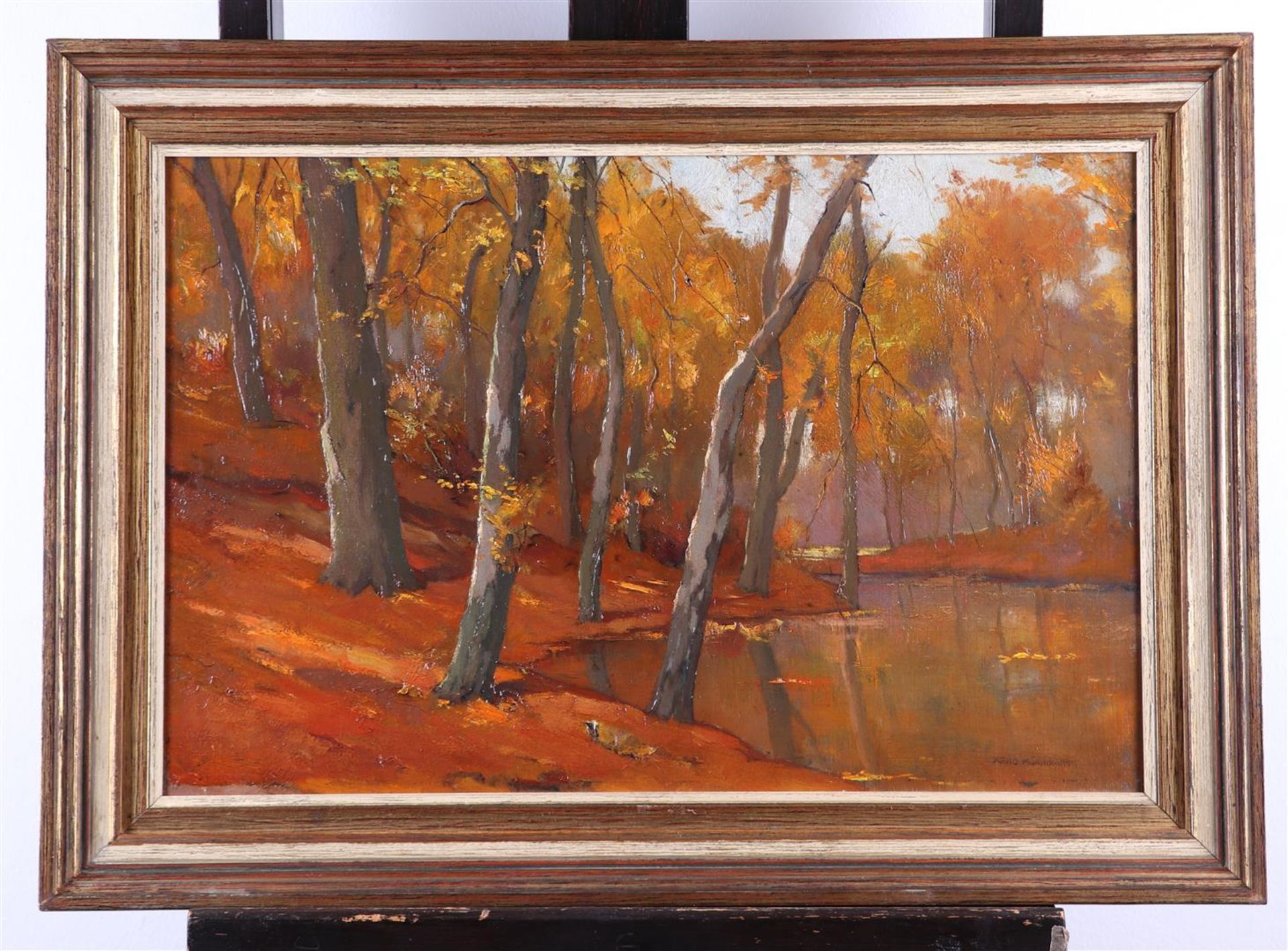 Xeno Munninghoff (Deventer 1873 - 1943 Barneveld), Kwelbeek in Oosterbeek in autumn colours - Image 2 of 4