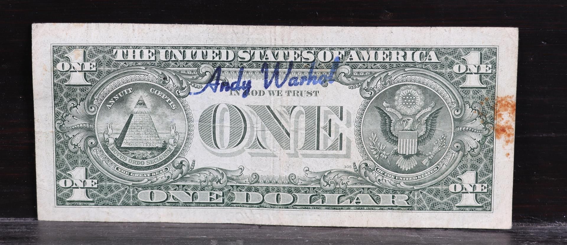 Andy Warhol (Pittsburgh, Pennsylvania, 1928 - 1987New York Presbyterian), (after), Dollar Bill, - Bild 2 aus 2