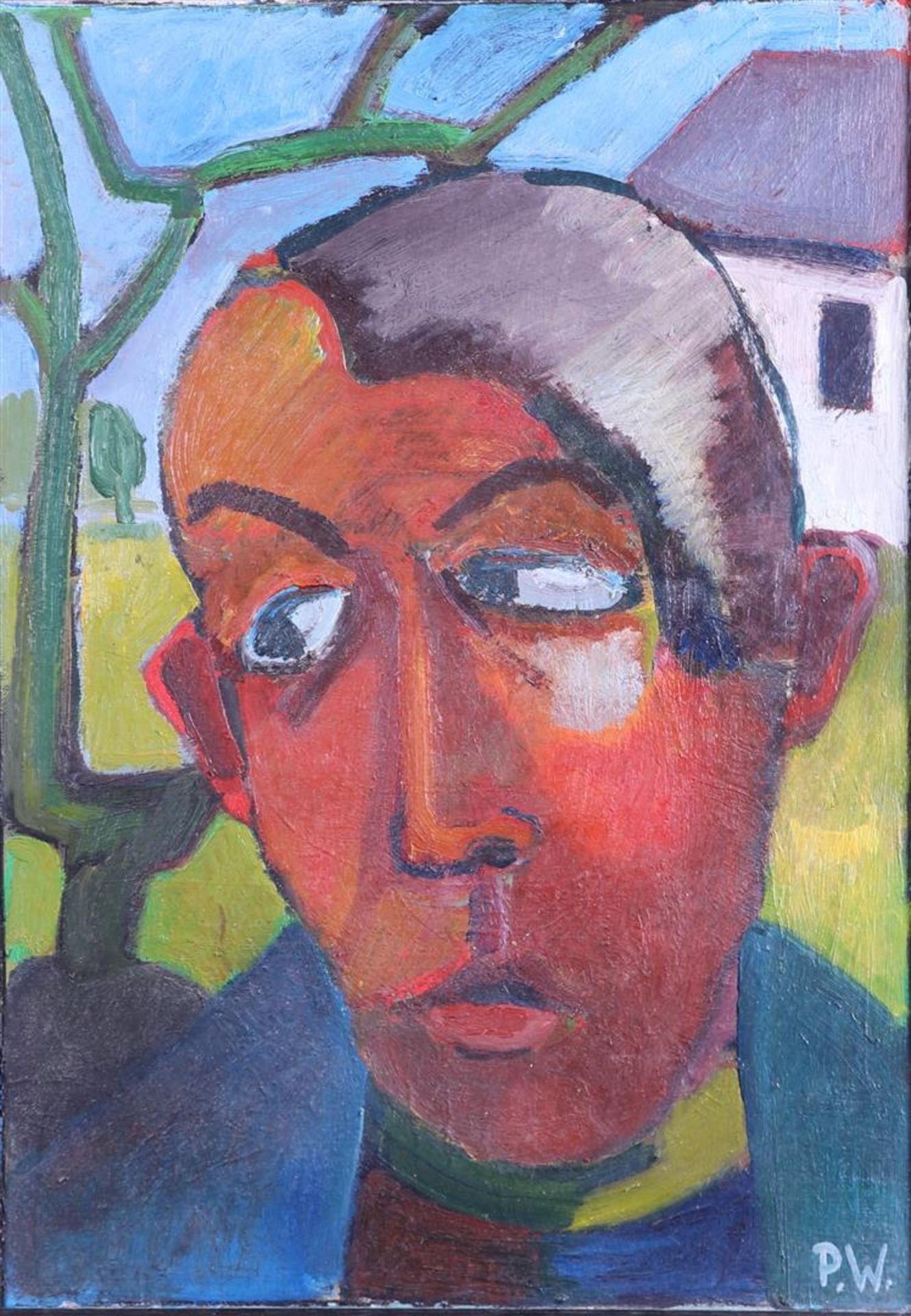 Piet Wiegman (Zwolle 1885 - 1963 Alkmaar), Man's head, 