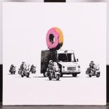 Banksy (b.: 1974) (after), Boys In Blue - Donut Strawberry / Thick As Thieves, 2020,