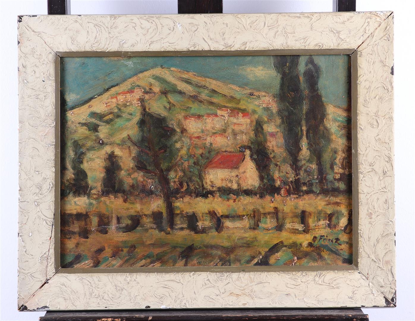 In the style of Henri Achille Émile Othon Friesz Landscape with mountain view - Image 2 of 4