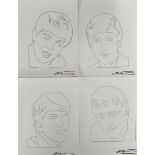 Andy Warhol (Pittsburgh, , 1928 - 1987 New York ), (after), Portraits of the Beatles/Fab.-4.