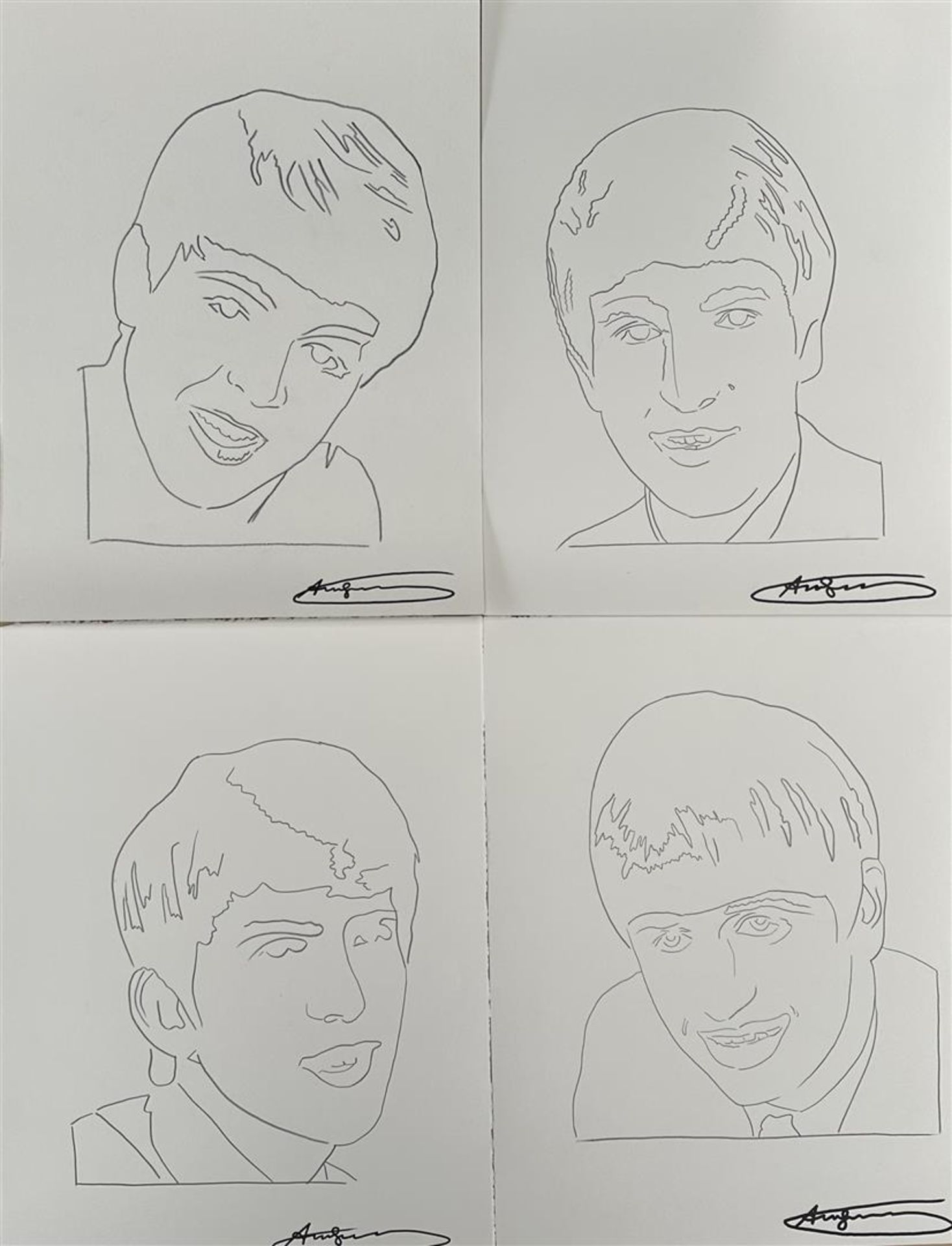 Andy Warhol (Pittsburgh, , 1928 - 1987 New York ), (after), Portraits of the Beatles/Fab.-4.