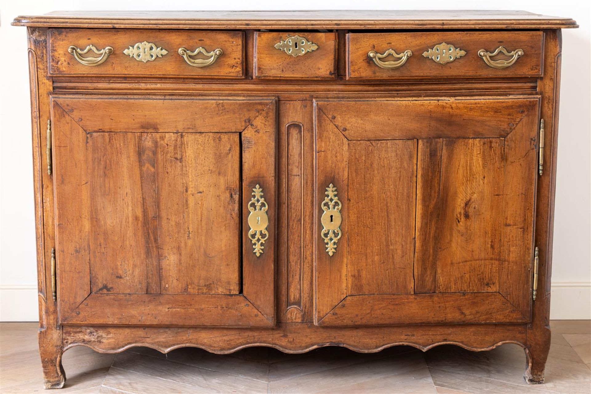 An 18th century Flemish Louis XV chest of drawers.